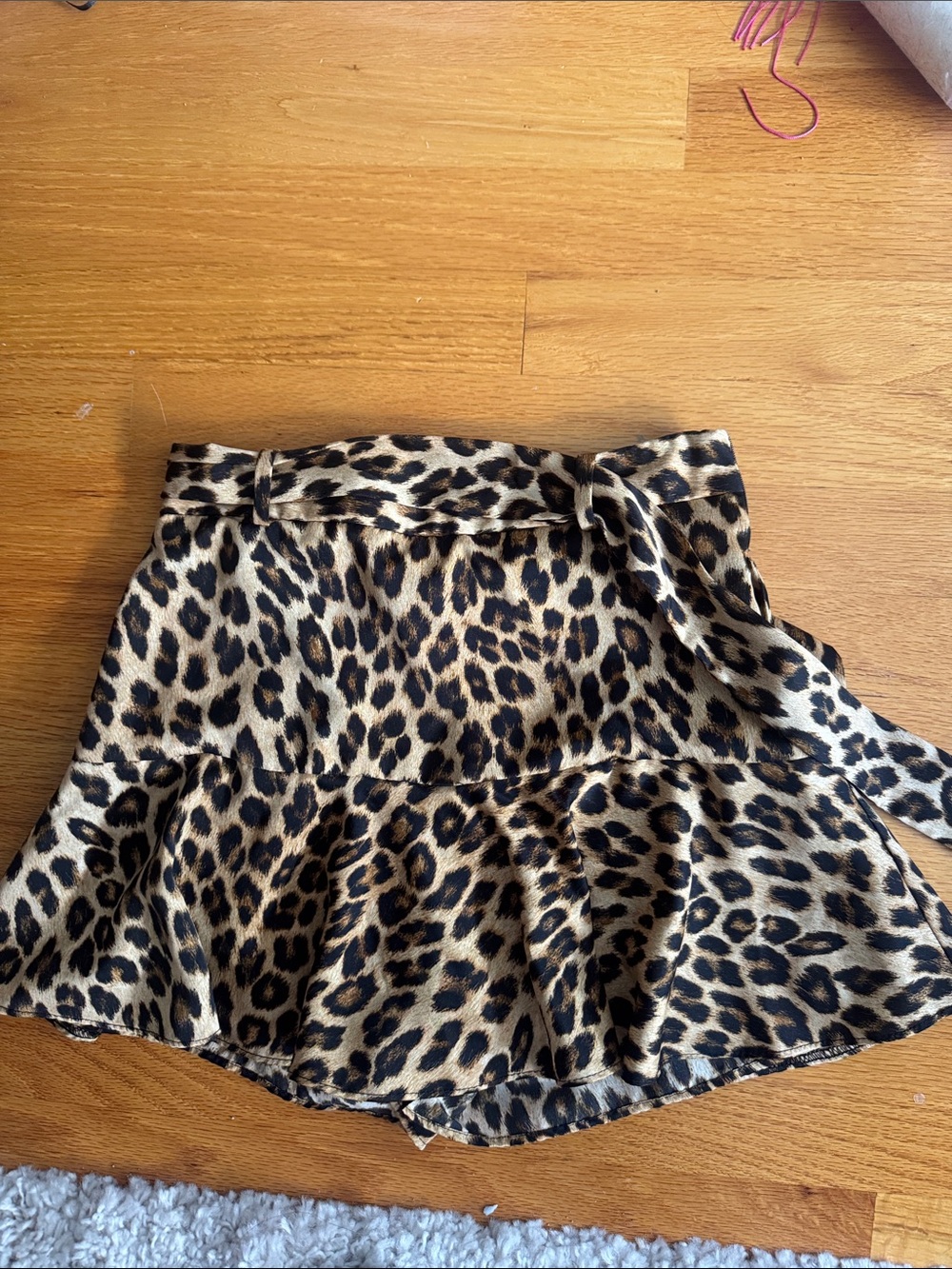 Zara Leopard Print Tiered Skirt - Tan & Black